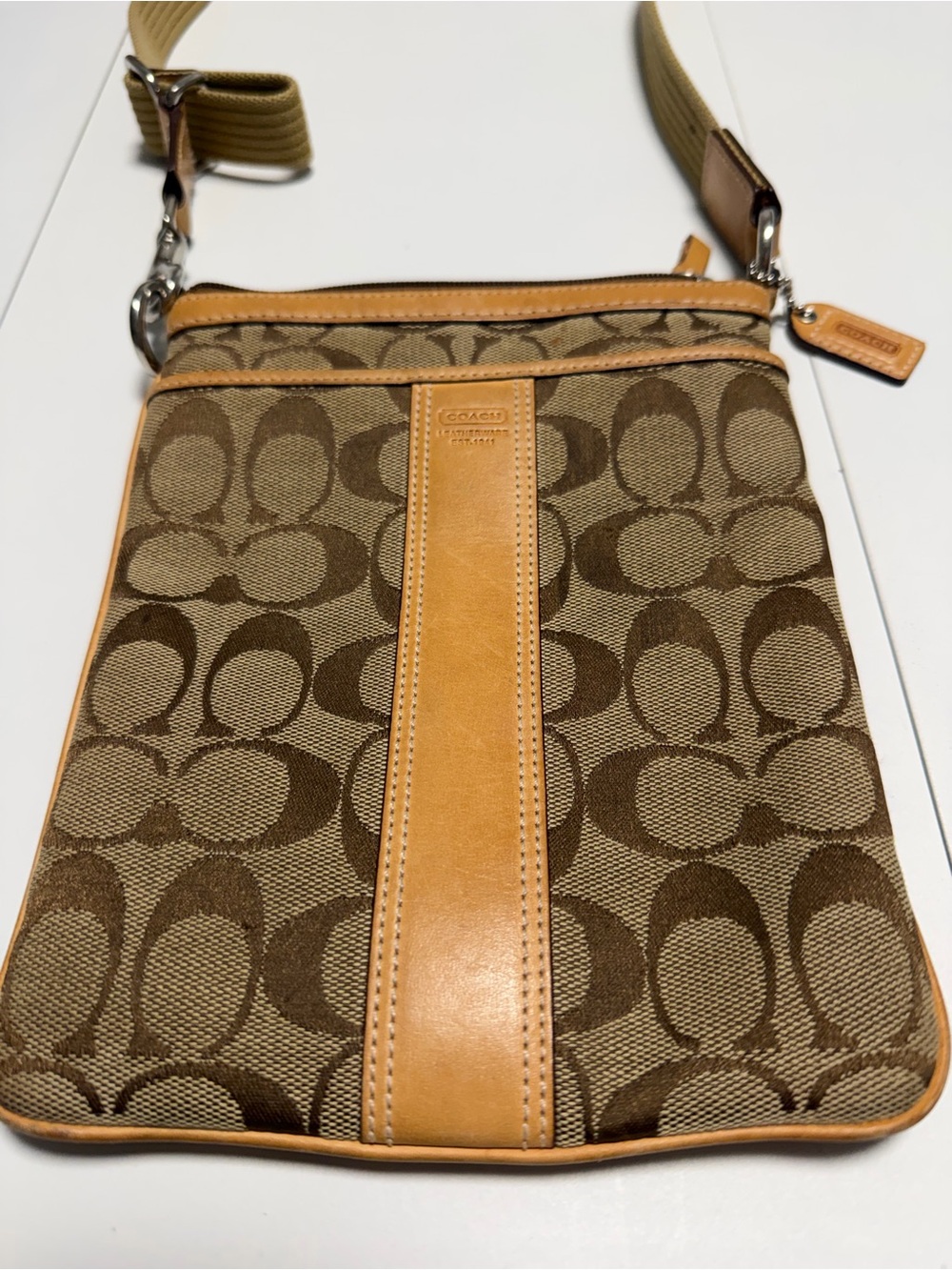 Coach Brown/Tan Signature Canvas Crossbody